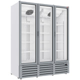 Positive refrigerated display 1455 liters, 3 hinged doors - WHITE