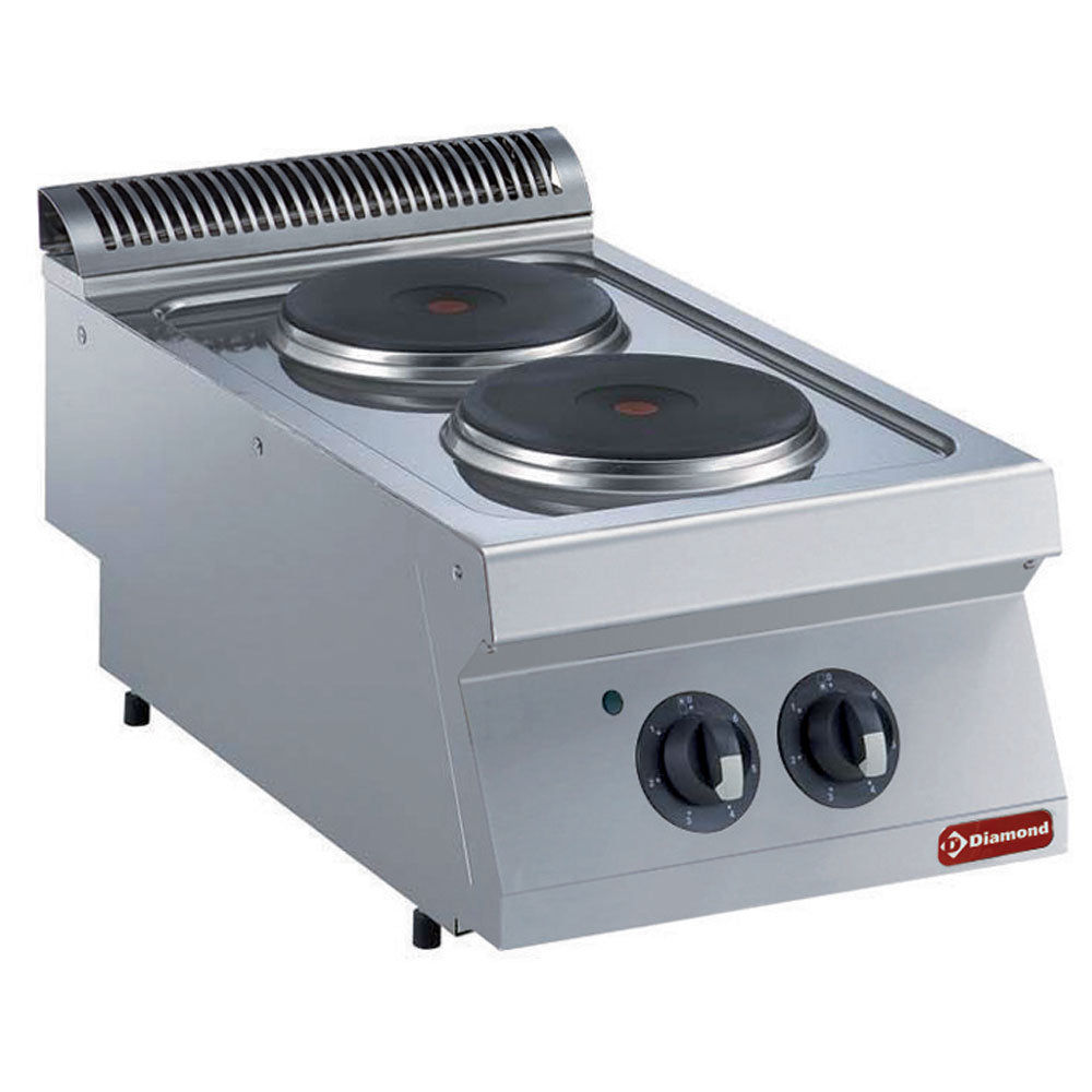 Electric cooker, 2 rounded plates -TOP-