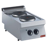 Electric cooker, 2 rounded plates -TOP-