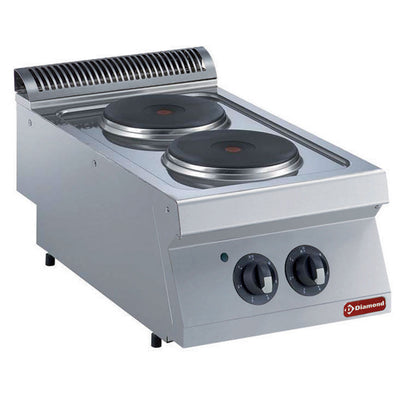 Electric cooker, 2 rounded plates -TOP-