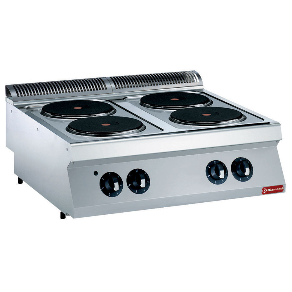 Electric cooker, 4 rounded plates -TOP, 800x700x250 mm (E17/4P8T-N)