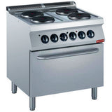 Electric stove, 4 plates, electric oven GN 2/1