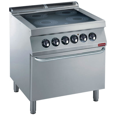 Electric cooker 4 vitroceramics plates, electric oven GN 2/1
