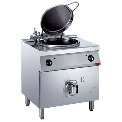 Electric rounded kettle, 60 liters, indirect heating, on board