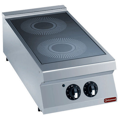 Electric vitroceramics cooker, 2 fields -TOP-