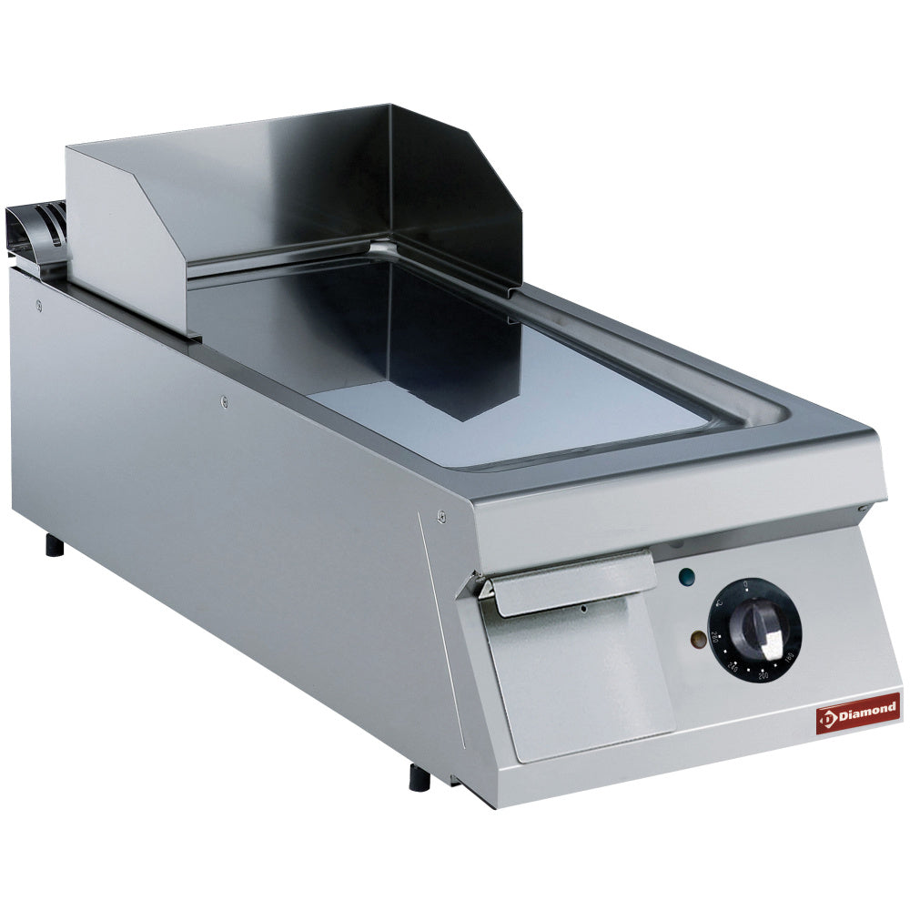 Flad elektrisk stegeplade kromet -TOP-