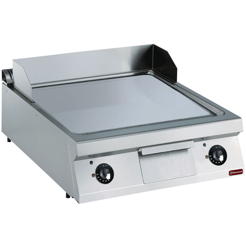 Flad elektrisk stegeplade kromet -TOP-