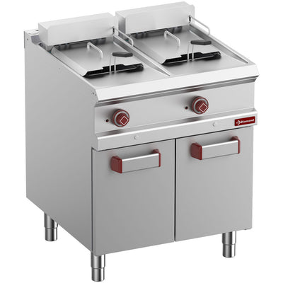 Electric fryer 2 tanks 13-liter on cupboard
