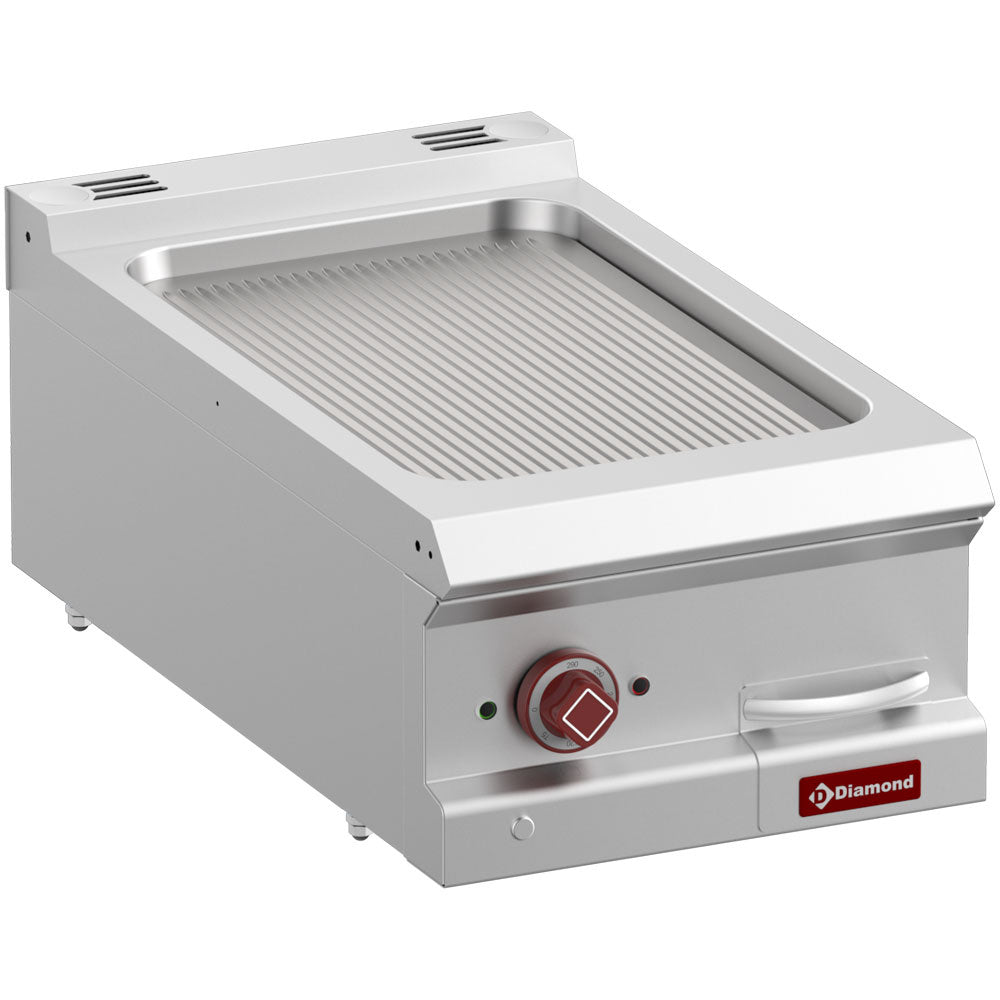 Electric fry top ribbed, module 1/2  -Top-
