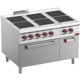 Electric stove 6 plates on electric oven GN 2/1, neutral close cupboard