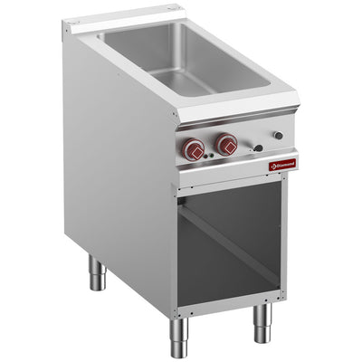 Electric bain marie 4x GN 1/3-150 mm, open cupboard