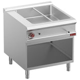 Electric bain marie 8x GN 1/3-150 mm, open cupboard
