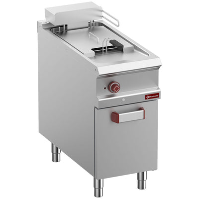 Electric fryer 1 tank 18 liters on closed cupboard