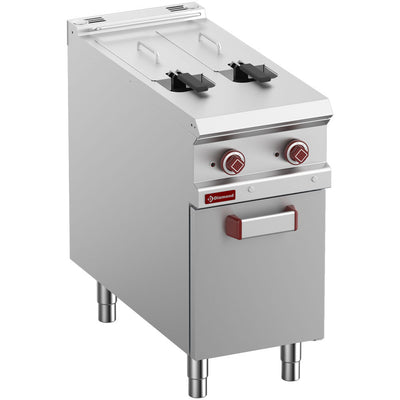 Electric fryer 2 tanks 8 lit. on closed cupboard
