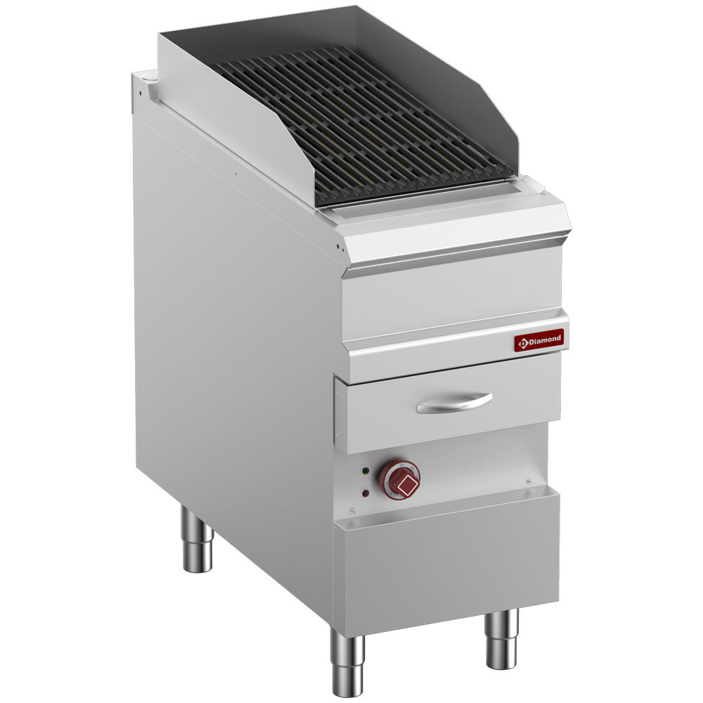 Elektrisk dampgrill, modul 1/2, rist i støbejern 