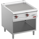 Smooth electric fry top, module 1/1, open cupboard