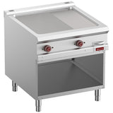 Elec fry top 2/3 smooth & 1/3 grooved, mod 1/1, open cupboard