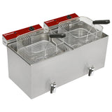 Elektrisk bordfriture 2x 12 liter + tap