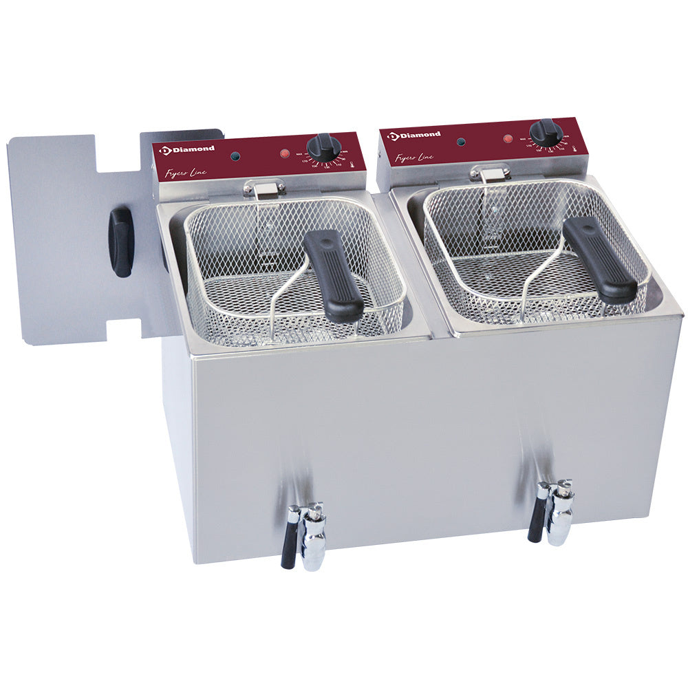 Elektrisk bordfriture 2x 8 liter + tap