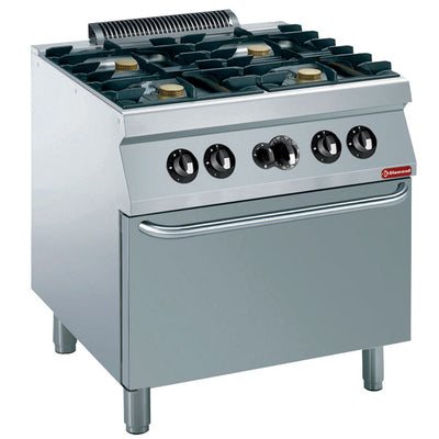 Stove 4 fires 5,5 kW, gas oven GN 2/1