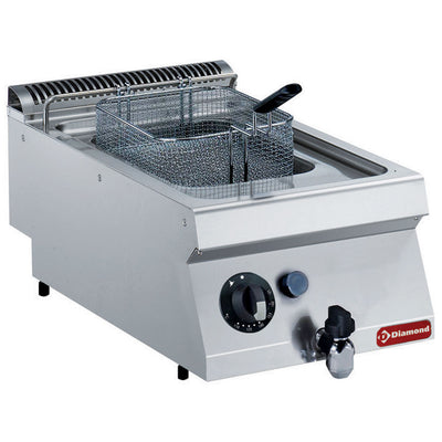 Gas fryer, basin in "Y" 7 liters, exterior burners -TOP-