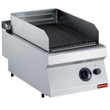 Gas grill i lavasten, jernrist 1/2 mod. -TOP-