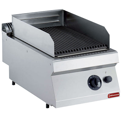 Gas grill i lavasten, jernrist 1/2 mod. -TOP-