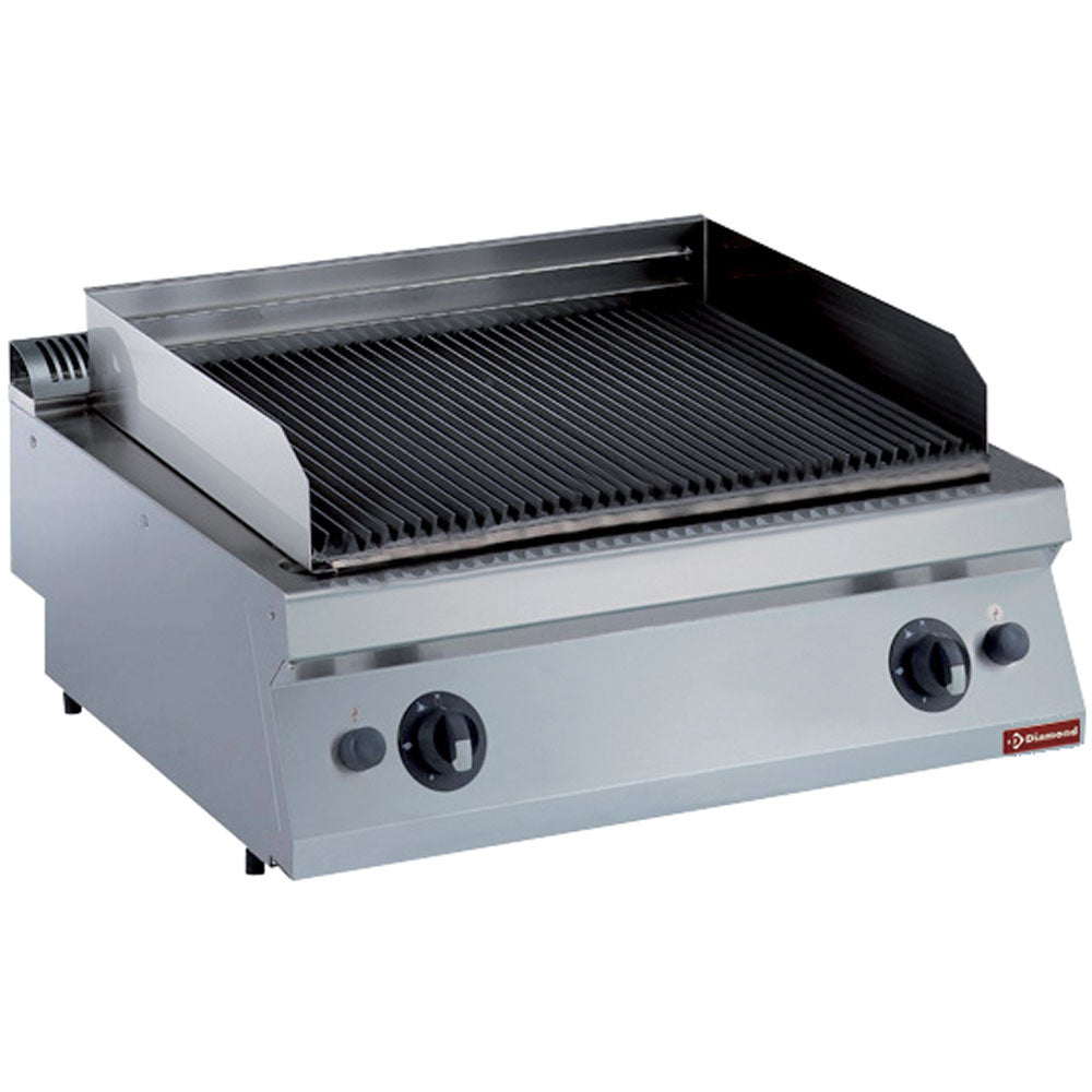 Gas grill i lavasten, jernrist 1 mod. -TOP-