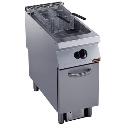 Gas fryer 1 basin "Y" 23 liters, external burners, on undercarriage