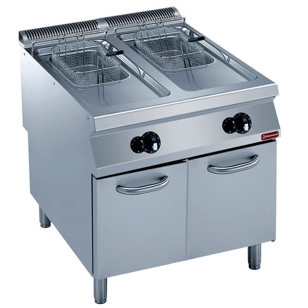 Gas fryer 2 basins 