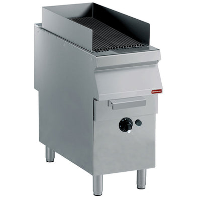 Gas grill, grill in cast iron, on pedestal