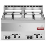 Gas fryer, 2 basins 8 liters -Top-