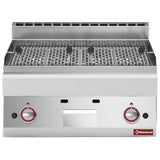 Lava sten gasgrill, støbejerns stegeplade -Top-