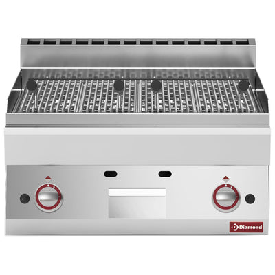 Lava sten gasgrill, støbejerns stegeplade -Top-