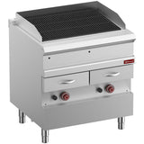 Gas dampgrill, modul 1/1, rist i støbejern 