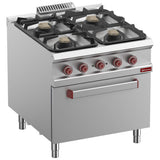 Stove 4 gas burners, electric oven GN 2/1