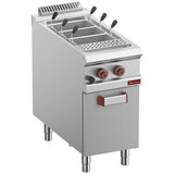 Gas pasta cooker, 1 tank 40 liters, on closed cupboard (without baskets)