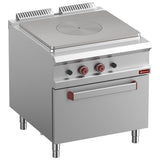Solid top stove on gas oven