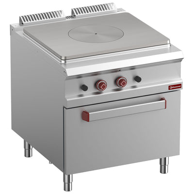 Solid top stove on gas oven