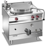 Gas boiling pan, 150-liter tank, indirect heating