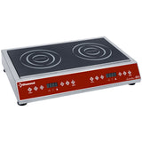 Induktionskogeplade dobbelt zone (2x 3500 watt), kapacitive knapper