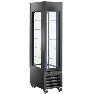 FULL vitrine 260 Lt., 5 glass levels, ventilated - PASTRY - BLACK