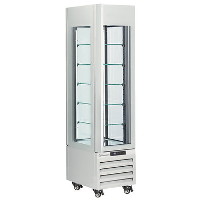 FULL vitrine 260 Lt., 5 glass levels, ventilated - PASTRY - WHITE