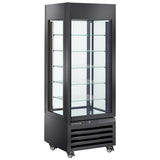 Vitrine 440 Lt., 5 glashylder, ventileret - IS & DESSERT - SORT