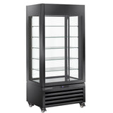 FULL vitrine 600 Lt., 5 glass levels, ventilated -  PASTRY - BLACK