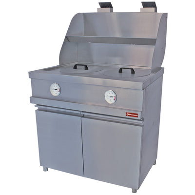 Gas fryer HEAVY DUTY, 2 round tanks, mechanic