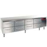 Refrigerated base, 8X 1/2 drawers GN1/1-h 100 mm