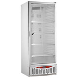 Ventileret køleskab, glasdør, 525 liter, GN2/1+600x400, hvid