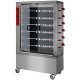 Vitroceramic chicken roaster, 6 spits (36 chickens)