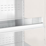 Productstop in plexiglass, shelf 1800 mm